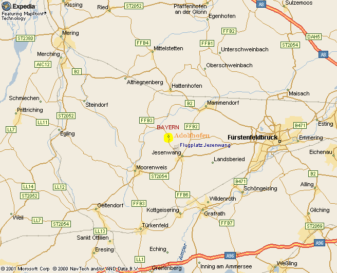 Map of Adelshofen region
